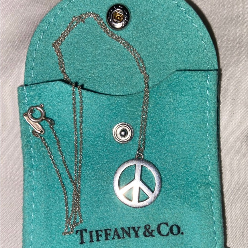 Tiffany & Co Peace Sign Necklace